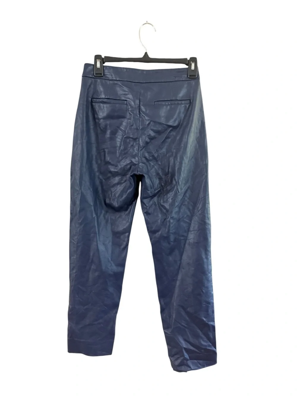 J. Crew Navy Straight-Leg Faux Leather Pants